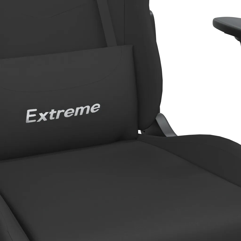 Sedia da Gaming con Poggiapiedi Nero in Tessuto cod mxl 63606