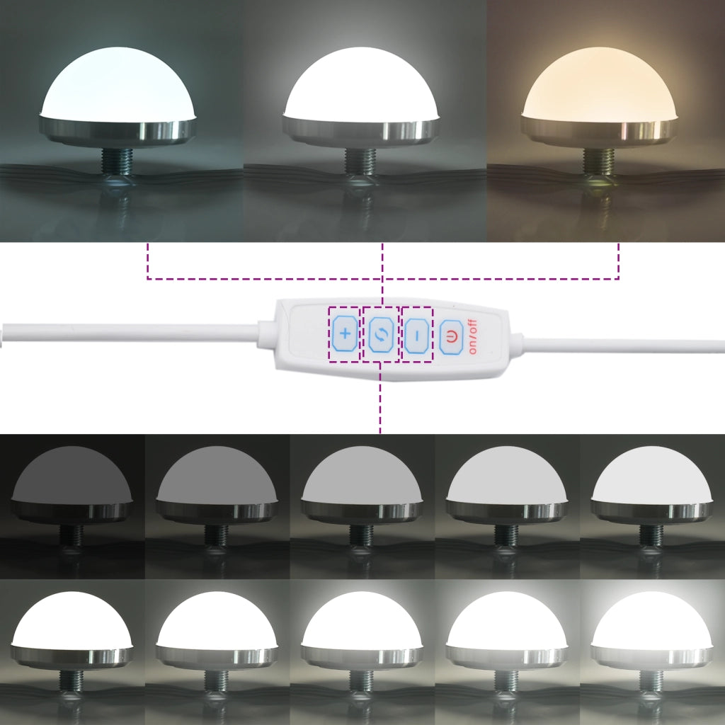 Toeletta da appendere  con luci a LED Grigio Sonoma