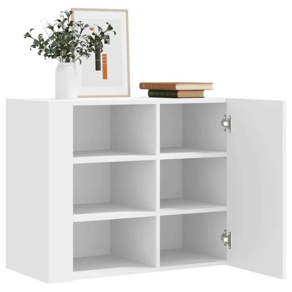 Armadietto a Muro Bianco 75x35x60 cm in Truciolato 848423