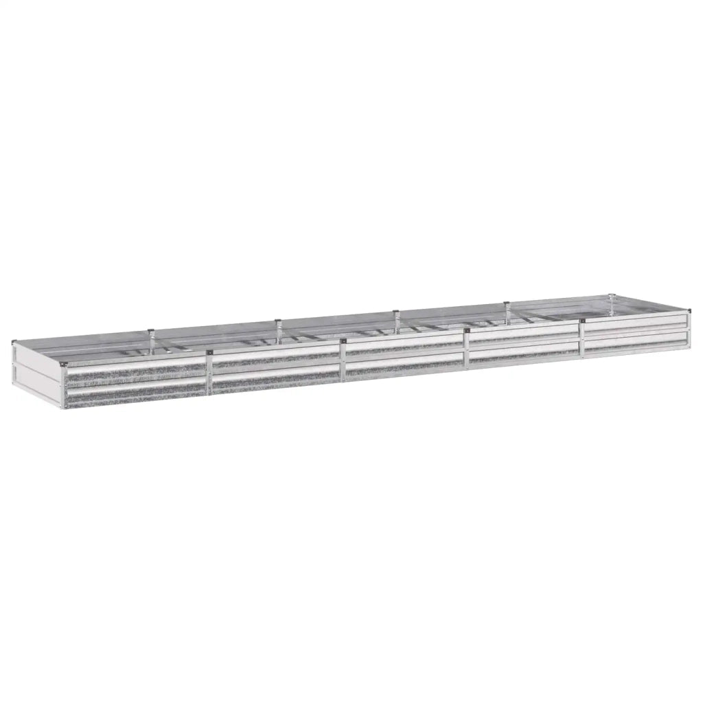 Letto rialzato da giardino Argento 400 x 80 x 24 cm 8006511