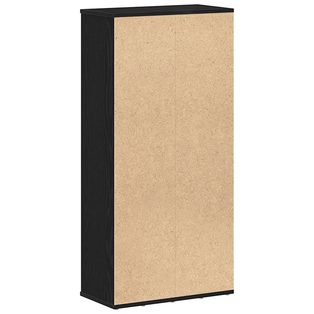 Libreria-Scaffale per Libri-Mobile di Stoccaggio Rovere Nero 50x25x104 cm in Legno Multistrato