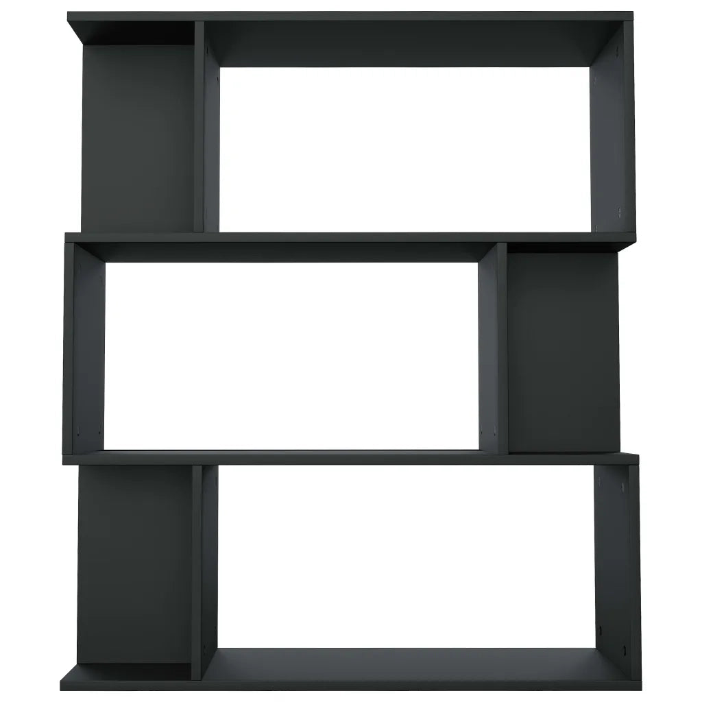Libreria/Divisorio Nero 80x24x96 cm in Truciolato