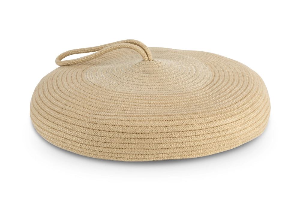 Cheonda - Coperchio per cesto cilindrico prodotto a mano Plam 60cm Colore: Blu Navy e Bianco