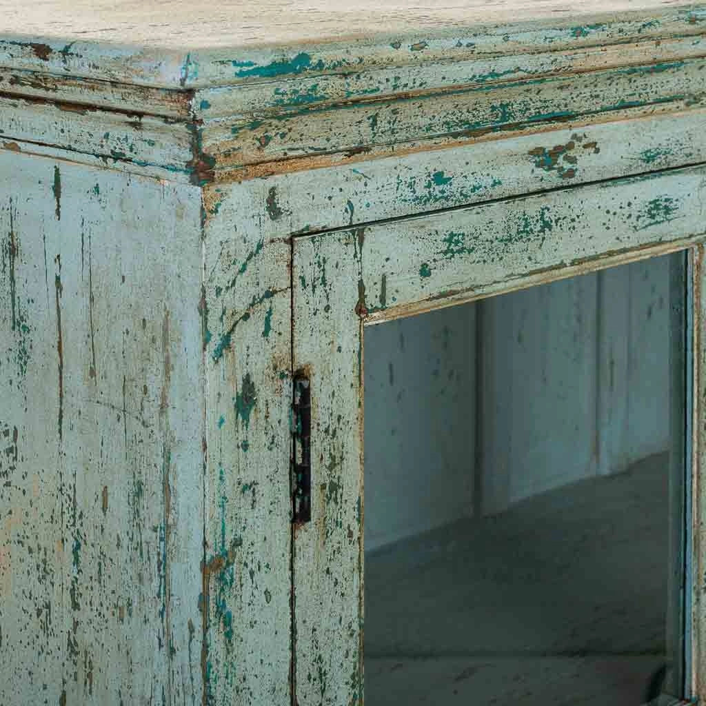 Credenza in legno blu 170x40x90