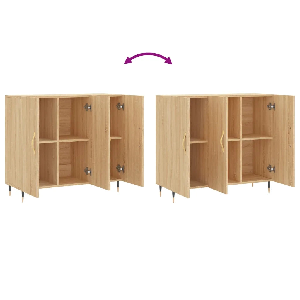 Credenza Rovere Sonoma 90x34x80 cm in Legno Multistrato 828087