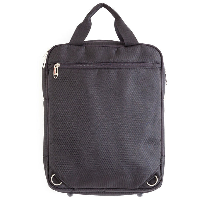 Zaino Porta Pc iPad Tablet in Poliestere Doppia Tasca Frontale Ravizzoni EGO Nero