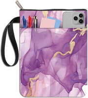 Paare Boekshelve in Marmo con Effetto Colori - Protezione per Libri Carta - Materiale Lavabile - Con Cerniera e Cinturino - Regalo per Appassionati di Libri