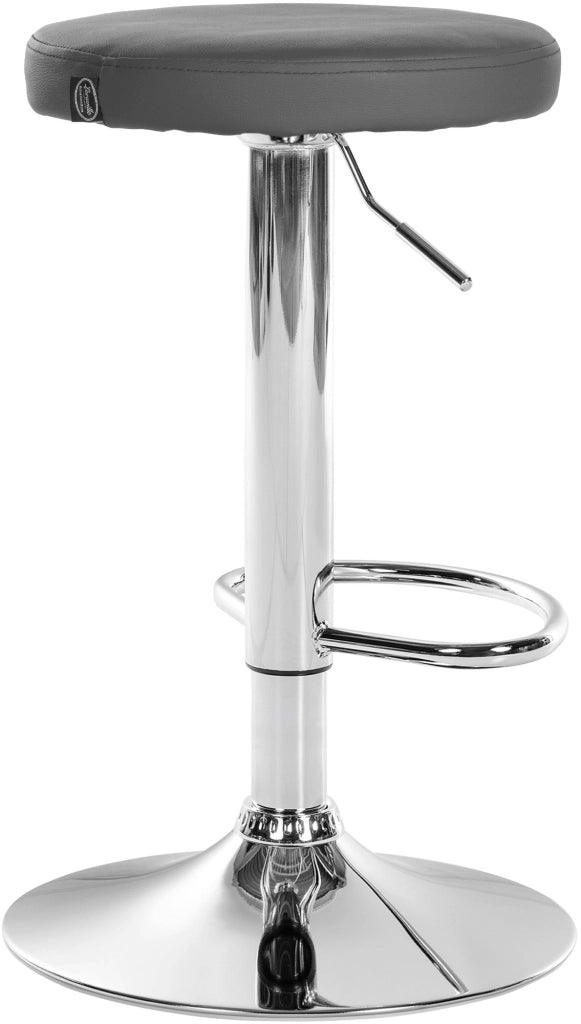 Set di 2 sgabelli da bar Ponte in similpelle grigio,Metallo in look cromato
