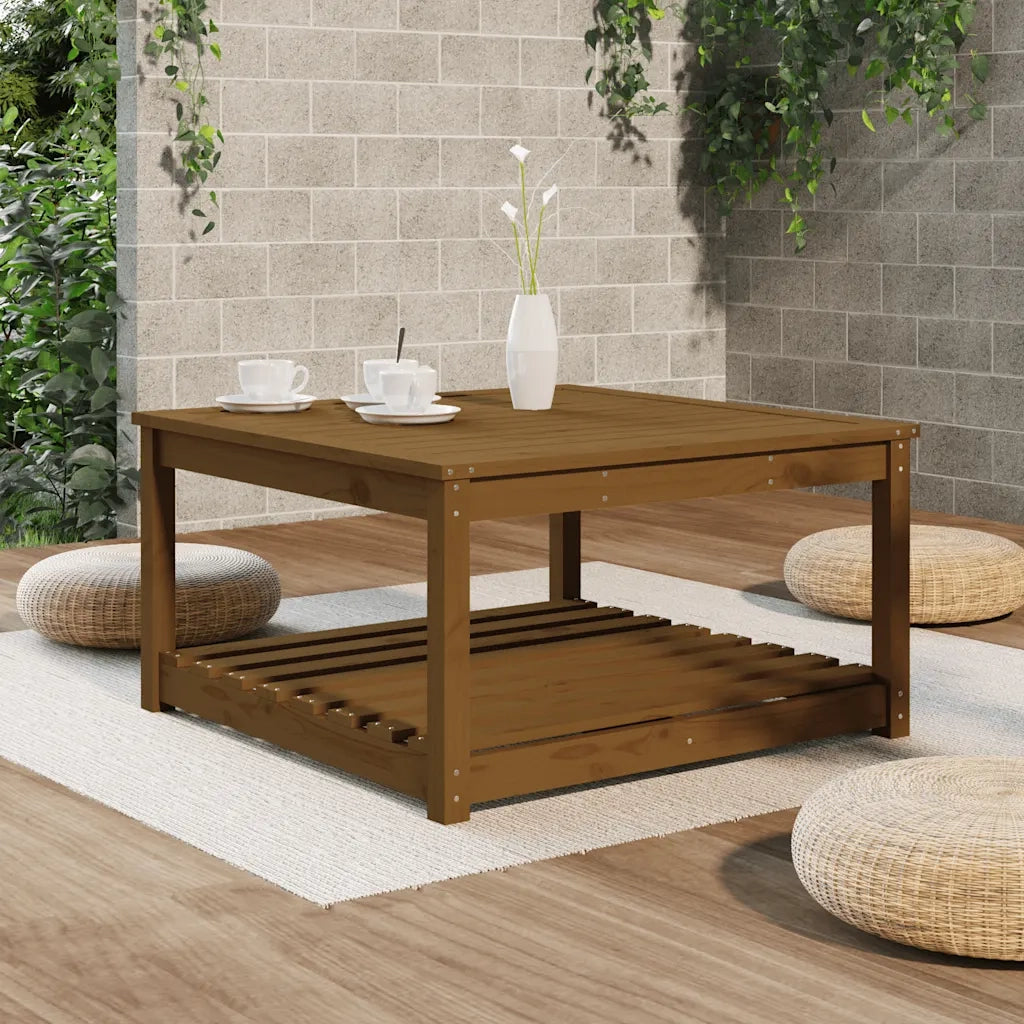 Tavolo da Giardino Ambra 82,5x82,5x45 cm Legno Massello di Pino 824144