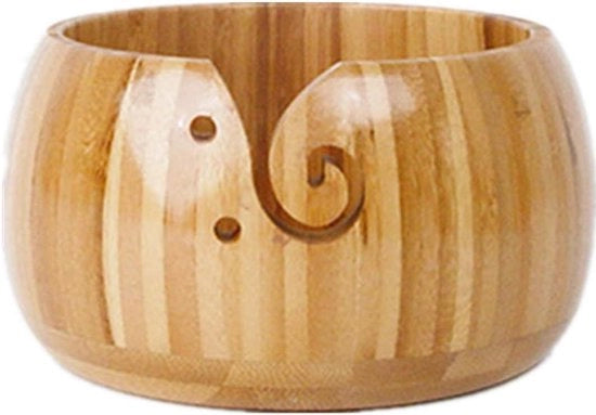 Bowl per filo in legno grande per lavorazione a maglia e ricamo Organizer per organizzare i fili per la lavorazione a maglia e il ricamo 6 pollici #10 Bowl per fili