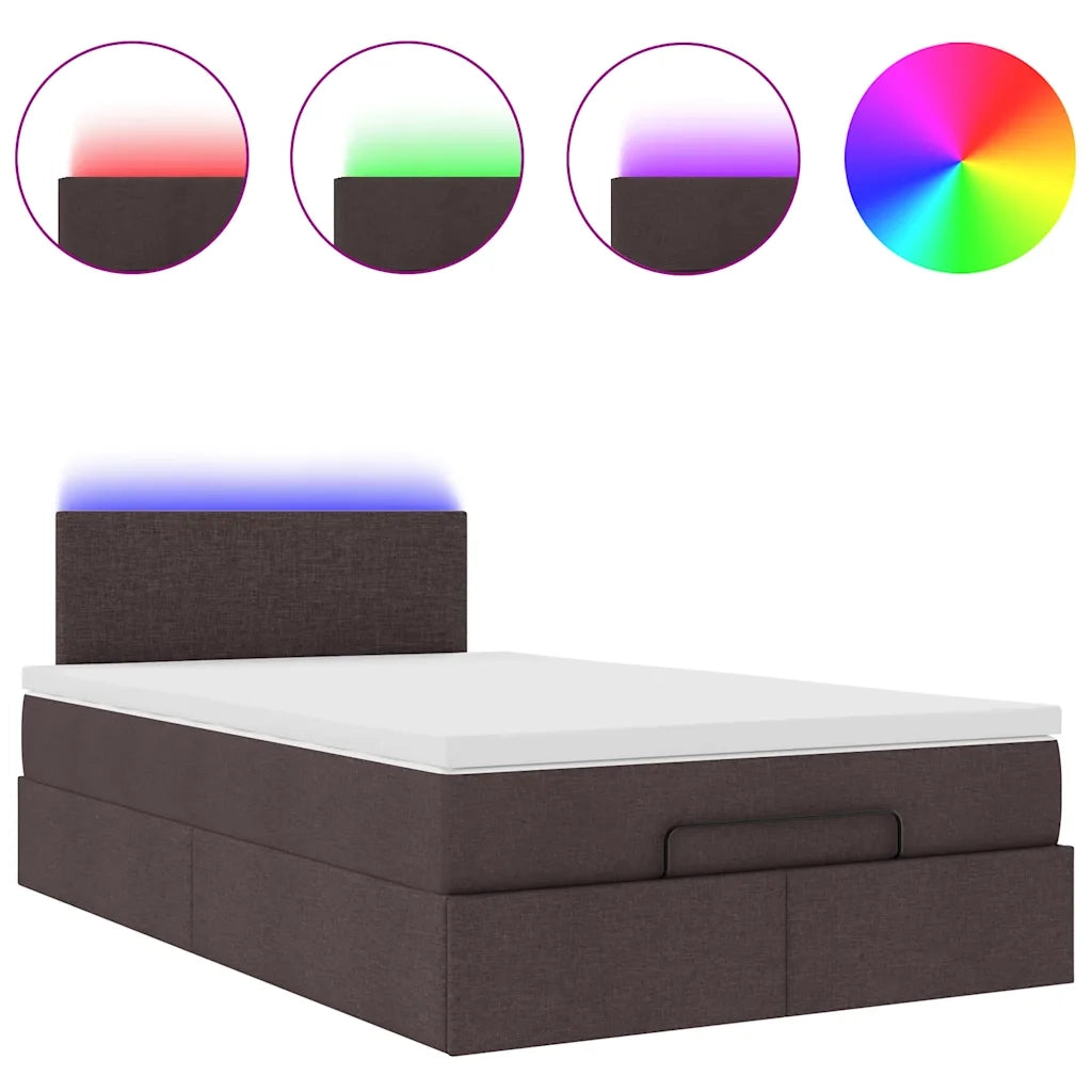Struttura Letto Pouf con Materasso 80x200 cm in Tessuto