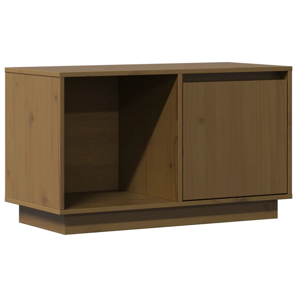 Mobile TV Miele 74x35x44 cm in Legno Massello di Pino