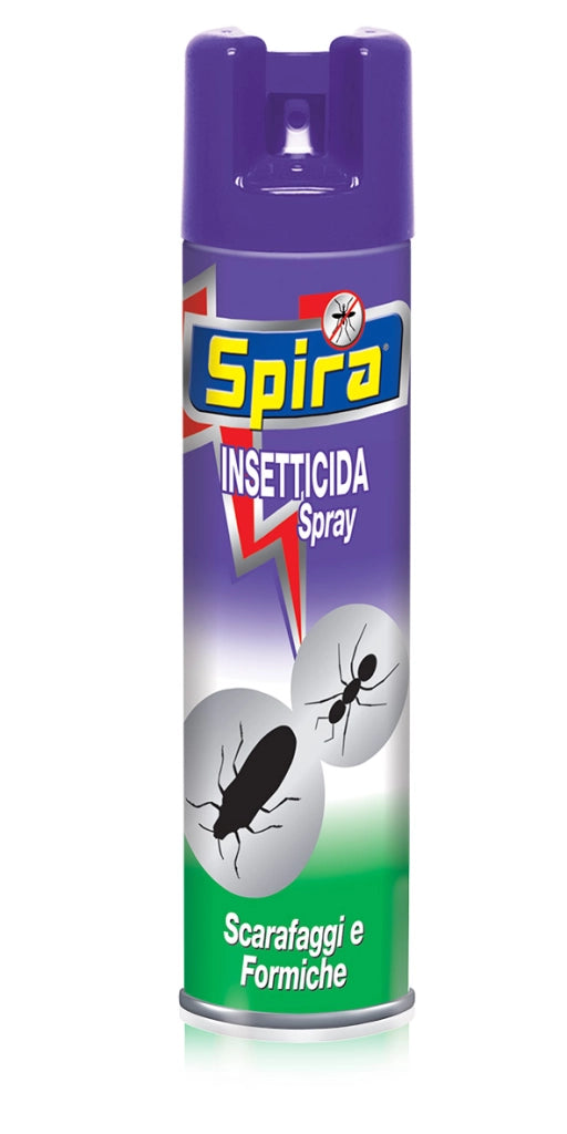 SPIRA INSETTICIDA SPRAY 400ML SCARAFAGGI FORMICHE EFFICACE PER INTERNI