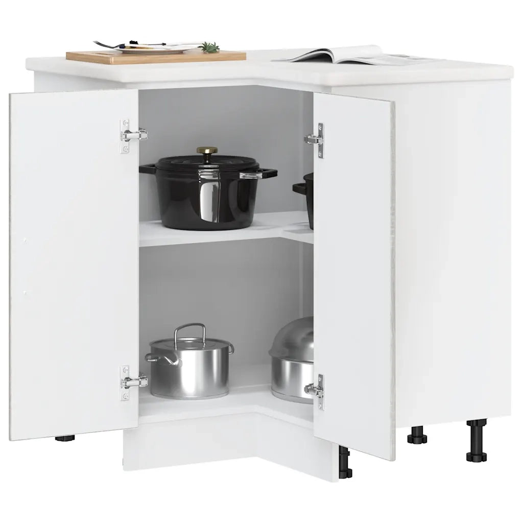 Mobile Base ad Angolo Cucina Kalmar Grigio Sonoma in Truciolato 853513