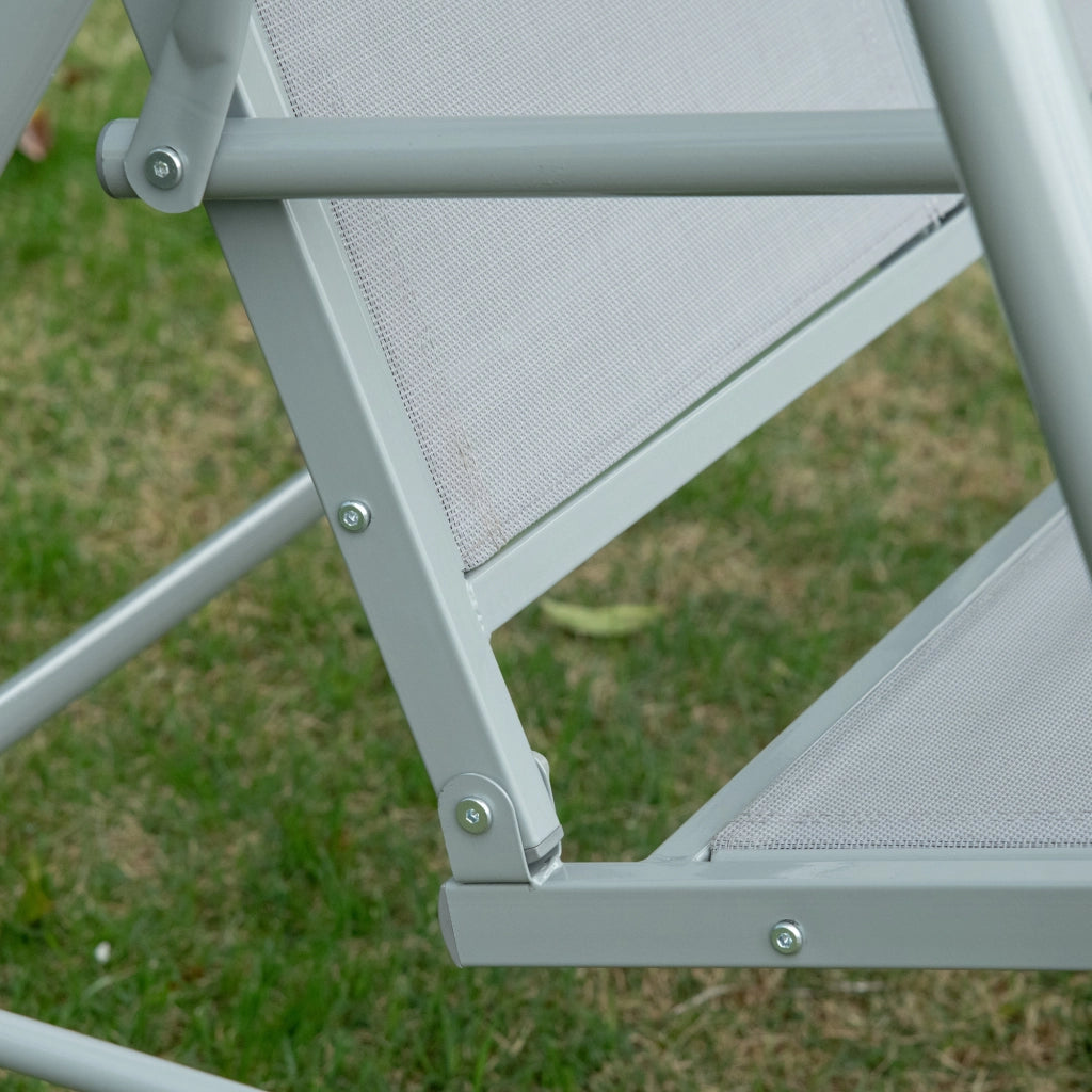 Vela oscillante regolabile 3 posti carico antiscivolo 240kg 171×108×154cm grigio