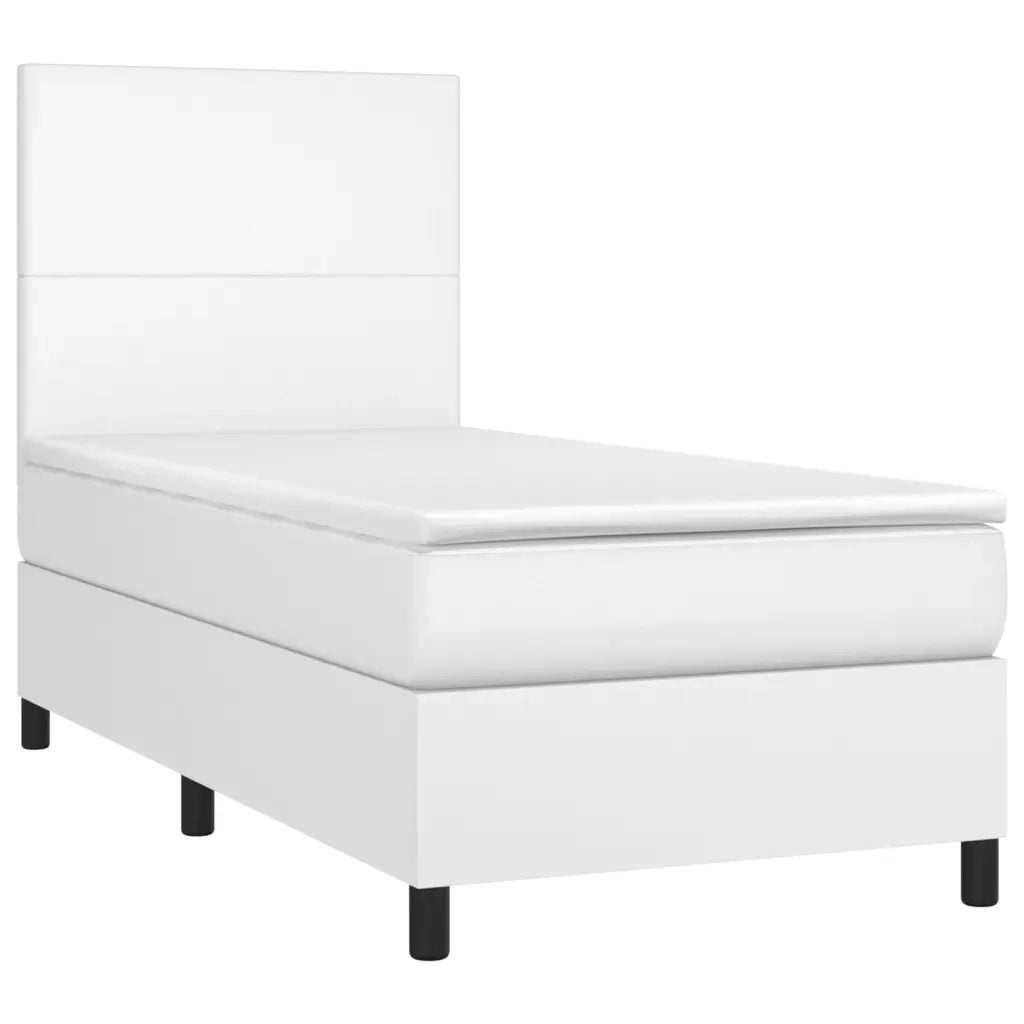 Giroletto Molle con Materasso e LED Bianco 90x200 cm Similpelle cod mxl 67995