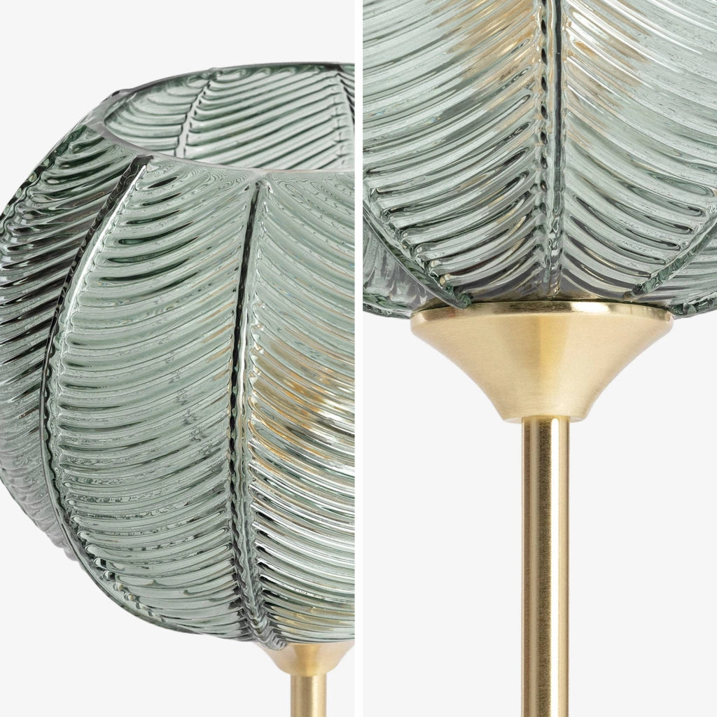 Lampada in metallo e vetro, 20cm, verde