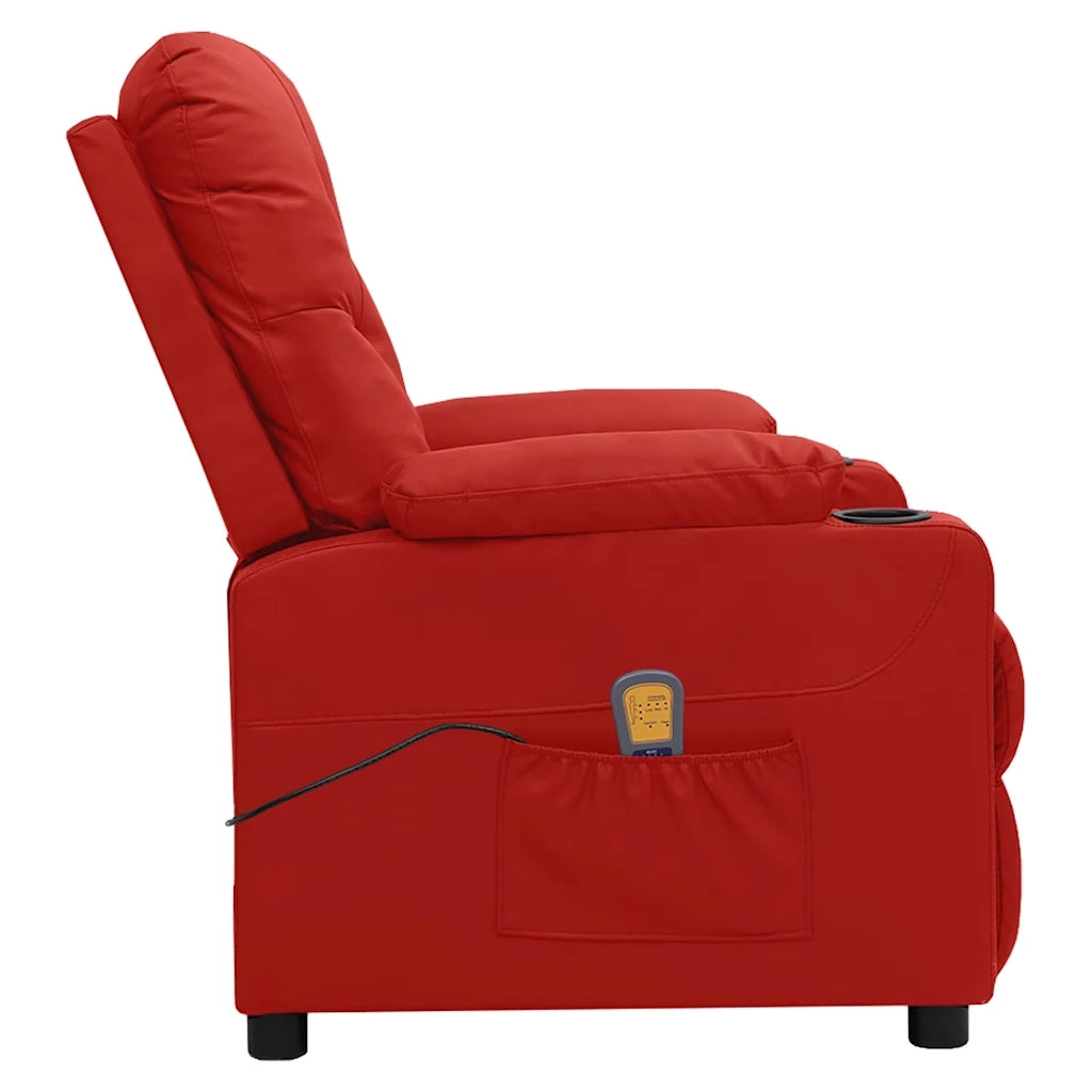 Divano Sedia-Poltrona Massaggiante Rosso Vino in Similpelle 280666
