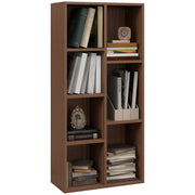 Libreria a Cubi 50x24x106 cm Vani a Giorno di Diverse Dimensioni Rivestimento in Melamina Color Noce