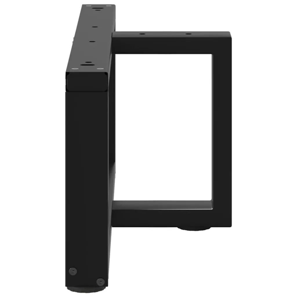 Gambe per Tavolino da Caffè a Forma di T 2 pz Nere 70x25x(30-31) cm Acciaio 4013016