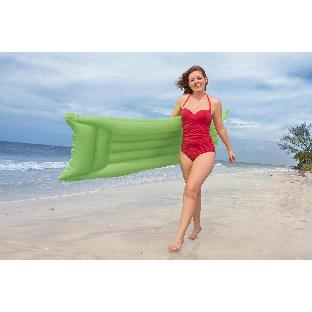 Trade Shop - Materassino Materasso Gonfiabile Singolo Per Mare Piscina Sdraio 183x69 Lettino 44007 -