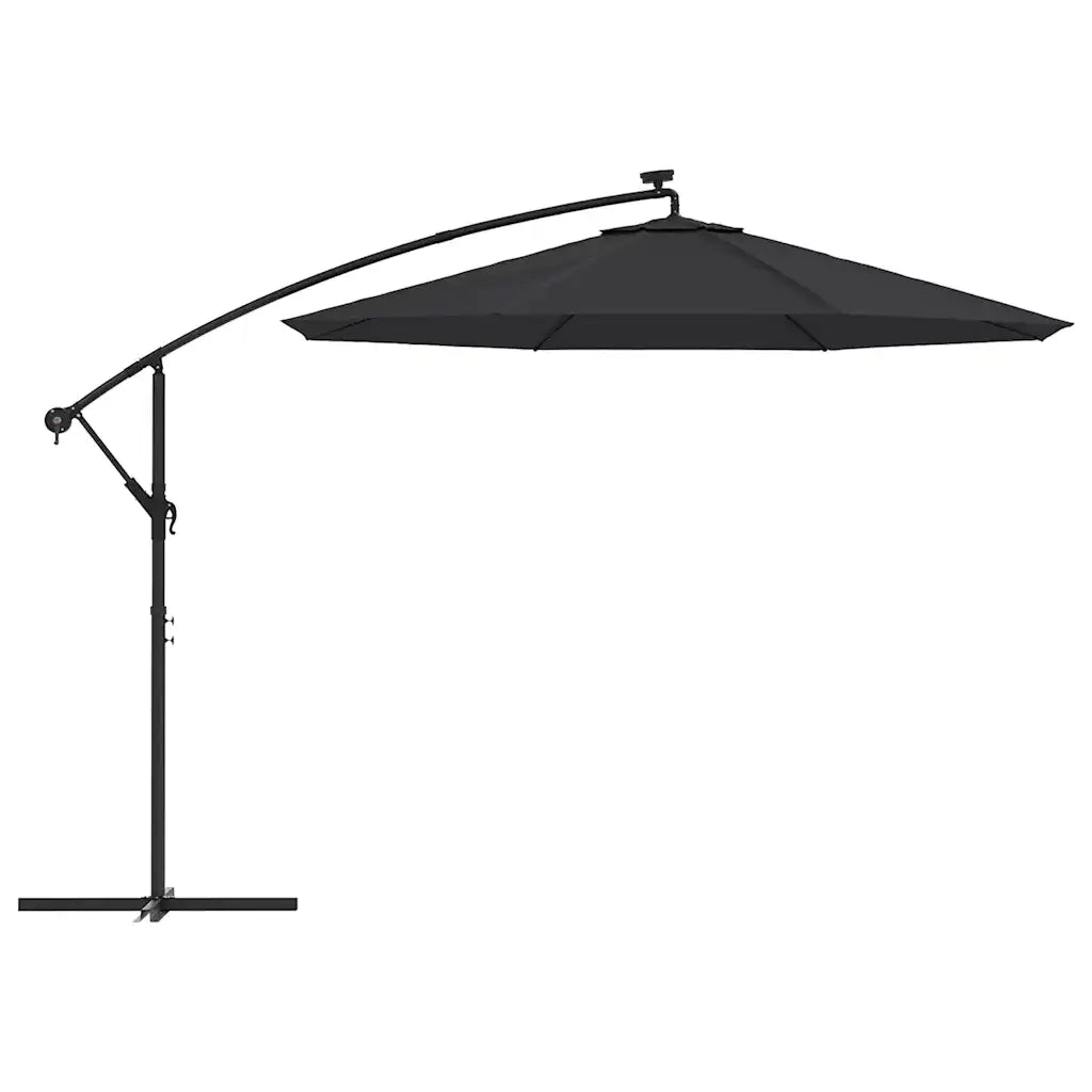 Telo di Ricambio per Ombrellone Nero 350 cm 313818