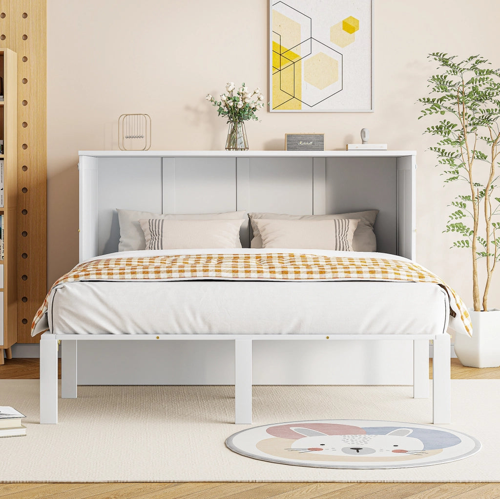 LETTO Pieghevole verticale 140x200 cm Legno Bianco