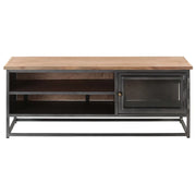 Tavolino da Salotto Grigio 90x50x35 cm in Massello di Acacia 323500