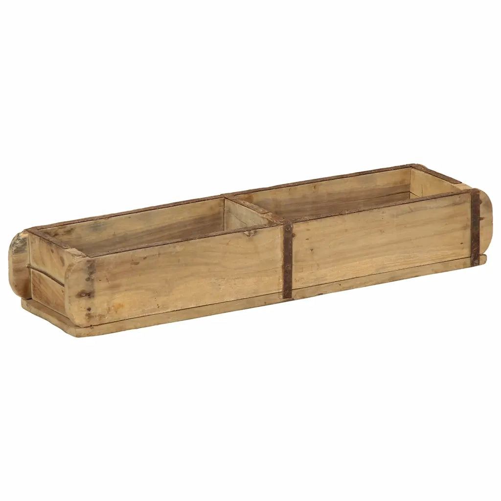 Vassoio Marrone 57 x 15 x 9 cm Legno Recuperato Massello 4019610