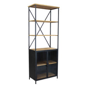 Libreria Industrial in Acciaio Legno cm 68x39x183 - WINSTON