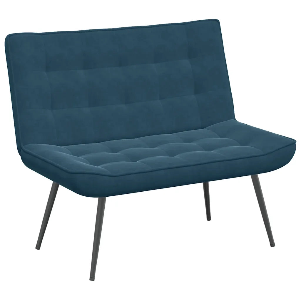Panca-Sgabello Blu 110x74x84 cm in Velluto