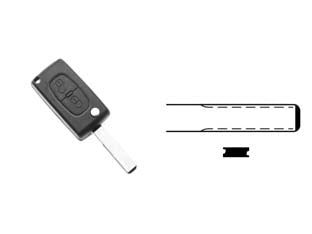 COVER CHIAVI PER AUTO CITROEN PEUGEOT HU83ARS2  HU83ARS2  2 bottoni    SILCA