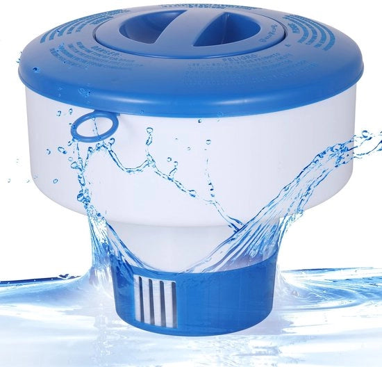 Chloordispenser per Piscine e Idromassaggio - Grande Dimensione - Blu - 18 cm