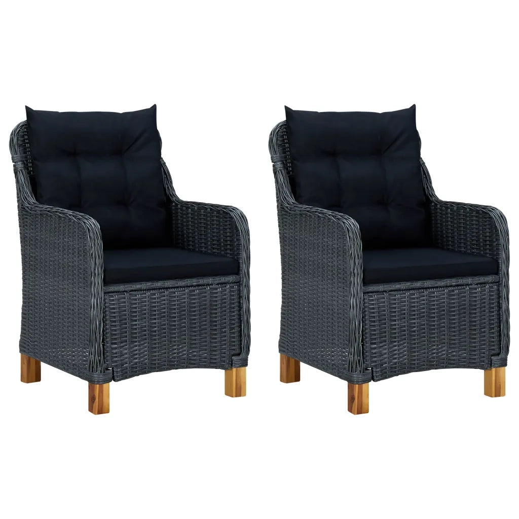 Set Mobili da Pranzo per Giardino 3 pz Grigio Scuro cod mxl 40432