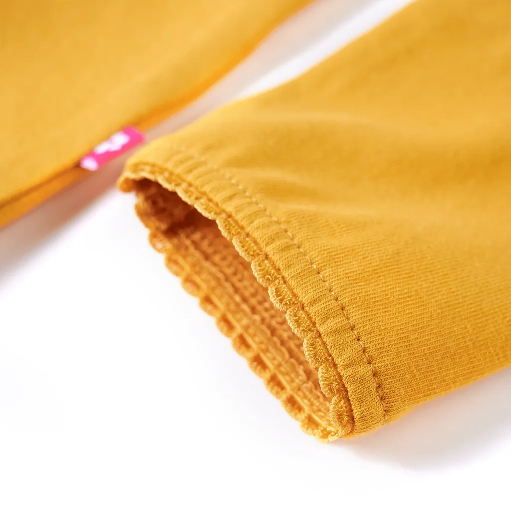 Maglietta per Bambini Maniche Lunghe Ocra Scuro 104 13720