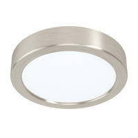 Plafoniera Moderna Fueva 5 Acciaio Nichel Satinato Led Integrato 11W Ip20