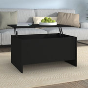 Tavolino da Salotto Nero 80x55,5x41,5 cm in Legno Multistrato cod mxl 19289