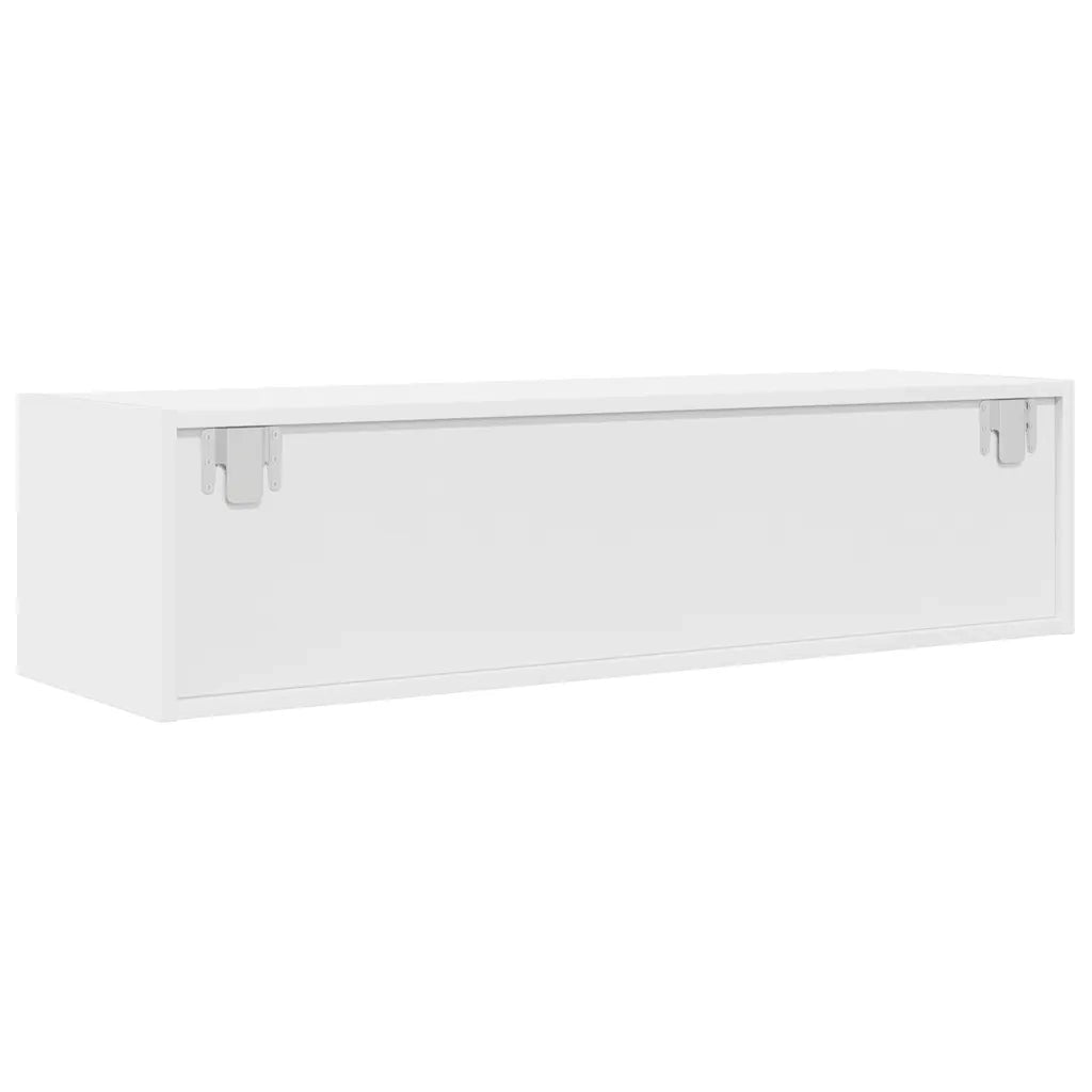 vidaXL Mobili TV a Parete 2pz Bianchi 100x31x25,5 cm Legno Multistrato