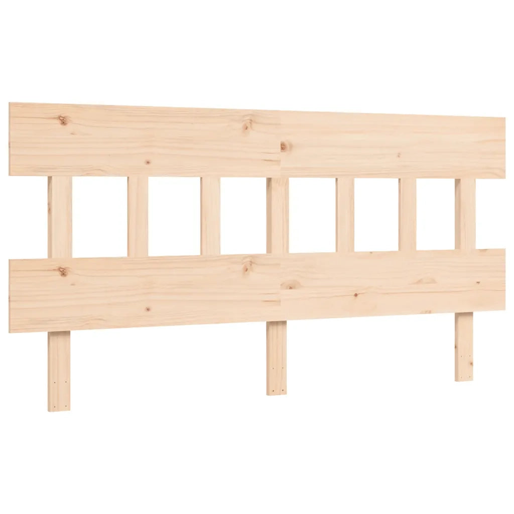Letto per Anziani con Testiera 160x200 cm in Legno Massello 3195426