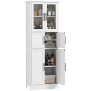 Mobile bagno 6 ante con ripiani regolabili ¨C zephmum ¨C 60x30x170 bianco