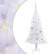 Albero di Natale | Decorazioni natalizie artificiale Bianco 120 cm PVC e Acciaio