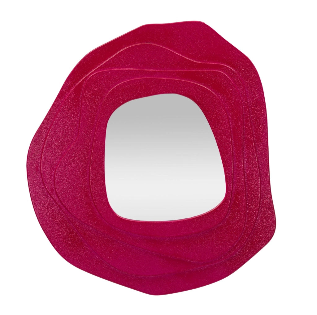 Specchio da Muro Dalia Fuxia 90x4x97 cm in MDF e Specchio Fucsia