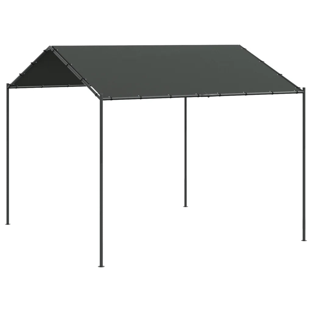 Tenda a Baldacchino Antracite 4x4 m in Acciaio e Tessuto 362453