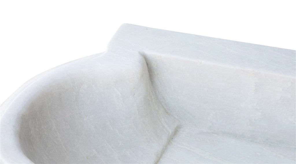 Biscottini LAVABO IN MARMO BIANCO L56XPR41XH15 CM Vasca realizzata completamente Offerta