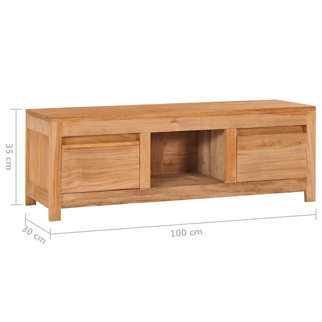 Mobile Porta TV 100x30x35 cm in Legno Massello di Teak 288900