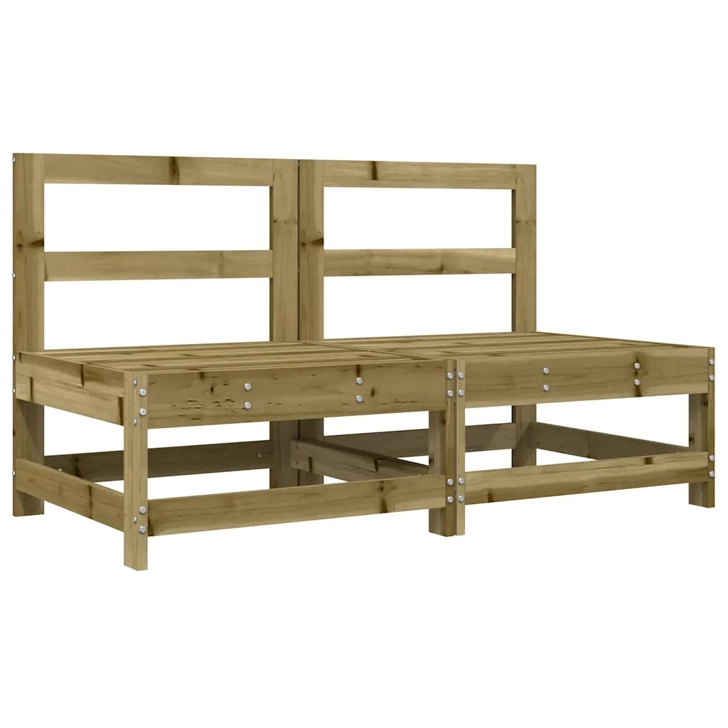 Divani Centrali con Cuscini 2 pz in Legno Impregnato di Pino 825582