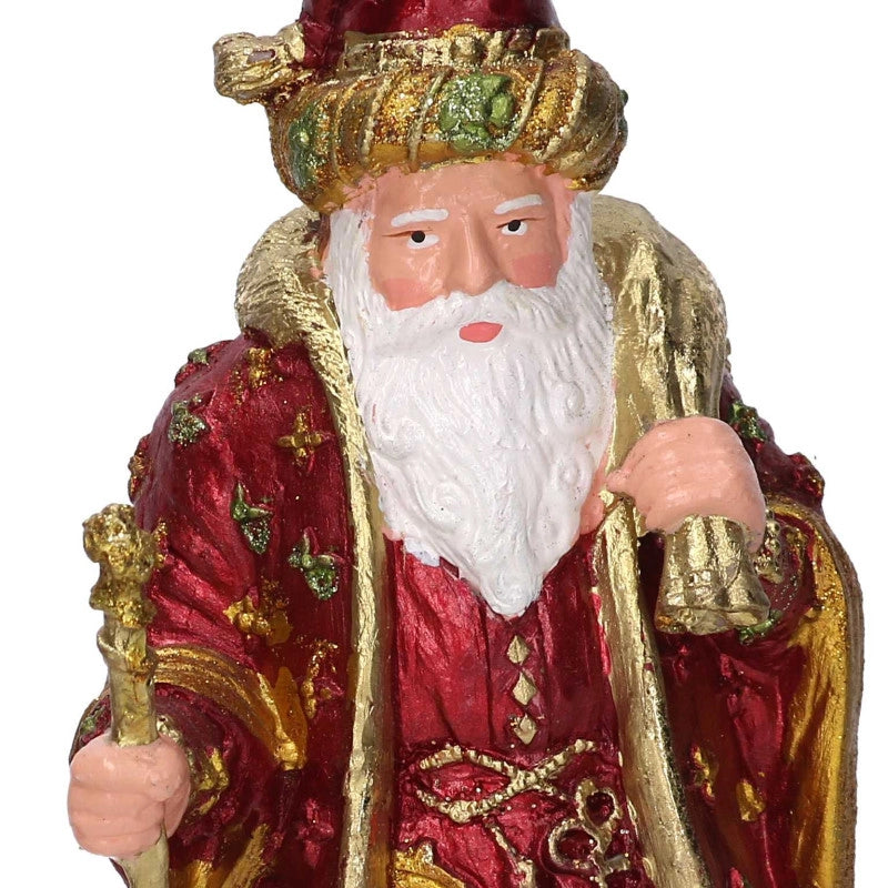 Babbo natale resina rosso cm 12x10h20