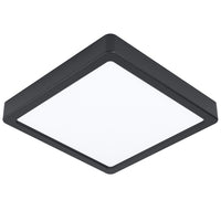 Plafoniera Moderna Fueva 5 In Acciaio Nero Led 17W 3000K Ip20