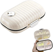 Pillendoos portatile 7 giorni - Box per pastiglie da 7 contenitori - Impermeabile e resistente alla polvere - Maniglia antiscivolo - Funzione di registrazione del tempo