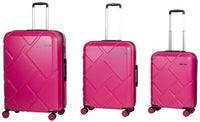 Set 3 Valigie Trolley Rigide in ABS 4 Ruote TSA Ravizzoni Mango Fucsia